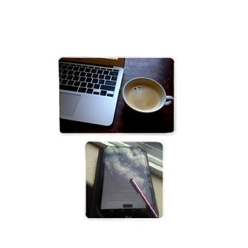 laptop and tablet demonstrating office mobility